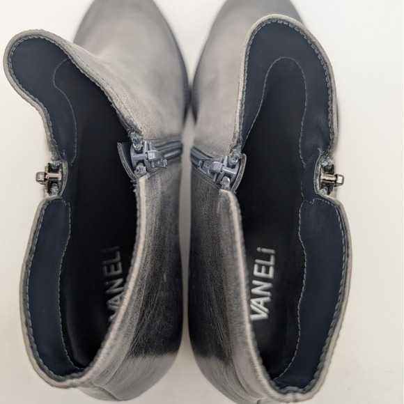 Vaneli Women Size 10M Gray Side Zip Ankle Boots Block Heel Pointed Toe - Picture 10 of 13
